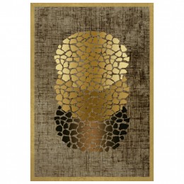 HM7675.29 160X230cm, JOSIANE, gold carpet with fringes