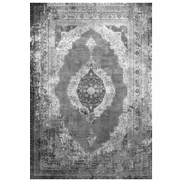 HM7677.07, JOSIANE vintage carpet,fringes, grey, 120x170cm