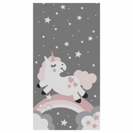 HM7678.15 80Χ150cm, kids rug with unicorn, fringes
