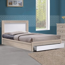 Bed Melany HM323.02 With 1 drawer Sonama/White 110x190