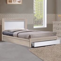 Bed Melany HM346 with 1 drawer sonama/white 90x190