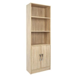 Melamine bookcase HM2027.03 Sonama with metallic handle 60x30x180