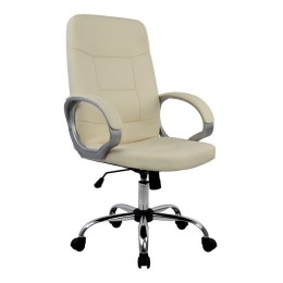 Manager's office chair HM1024.08 cream with chromed base 64x55x120