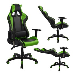 Office Gaming chair HM1056.03 Racing Black and Green PU 67x70x134 cm