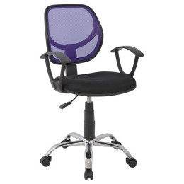 Office Chair with chromed base HM1082.04 Purple 56x53,5x100 cm