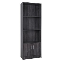 Melamine bookcase HM2269.01 grey color 60x30x174