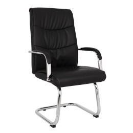 Conference chair HM1045.11 Black PU with chromed base 57x66,5x102 cm