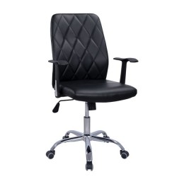 Office chair HM1153.01 with chromed legs in black color 61x59x98-108h cm