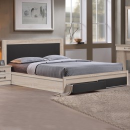 Bed Capri HM312.04 with 2 drawers Sonama-Grey Matteress 150x200