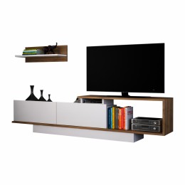 TV SET IN WALNUT-WHITE HM8904.01 180Χ29,6Χ45 cm