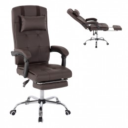 EXECUTIVE OFFICE CHAIR HM1057.19 BROWN WITH FOLDING FOOTREST 58x71x128Hcm.