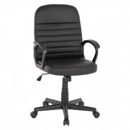 OFFICE CHAIR THEONI HM1189.01 PU LEATHER IN BLACK COLOR 55x65x100Hcm.