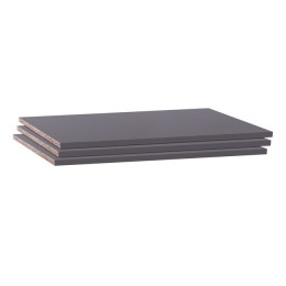 Set of 3 Pcs Shelves for Cabinets 83Χ42Χ1,5Χcm in Gray Shade HM2372