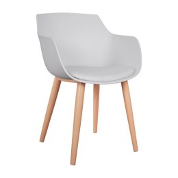 Dining chair Lucie HM8242.01 White with metallic legs 56x57x80 cm