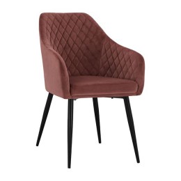 ARMCHAIR CHARLES FB98522.02 WITH VELVET DUSTY PINK 52x60x89Y cm.