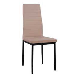 Metallic chair Lady HM0037.25 Cappuccino PU with metallic frame K/D 40x48x95 cm