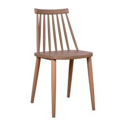 Dining chair HM8052.25 Vanessa Cappuccino with metallic legs 43x46,5x82h cm