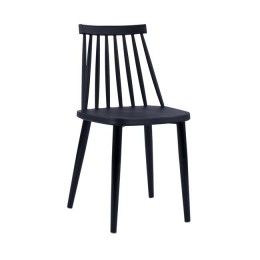 Dining Chair HM8052.12 Vanessa Black with metallic black legs 43x46,5x82 cm.