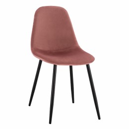 Dining Chair Leonardo Rotten apple velvet with metallic legs HM00100.02 45x53x85 cm.