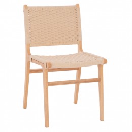 HM9330.01 chair IGNACIO, wooden, knitted rope, 50X60X87