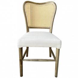 CHAIR FOR BUSINESS USE TOON WOOD RATTAN BACK FABRIC SEAT 48x54x90Hcm.HM9406.04