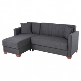 HM3244.03,GHUFRAN corner sofa-bed, grey, reversible, 200x133x77cm