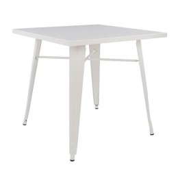 Dining Table Metallic in milk white matte color HM0608.21 80X80X76