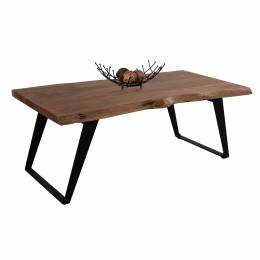 Coffee Table Alicia HM8171 solid oak wood 118Χ59,5Χ47
