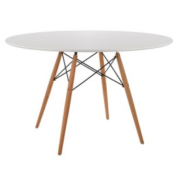 Table Minimal HM8454.01 White '120x75 with wooden legs Oak