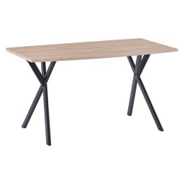 Table Alarick HM8550.01 MDF Surface Sonama & Metallic Legs 140x80x75cm