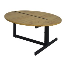 Coffee Table with MDF Surface Natural and Metal legs HM8535.01 '80x43cm