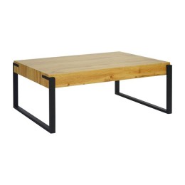 Coffee Table with MDF Surface Natural & Metallic Legs HM8555.01 110x64x43cm
