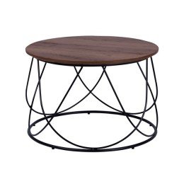 Coffee Table Rounded with metallic base HM8604 Diameter 60x40cm