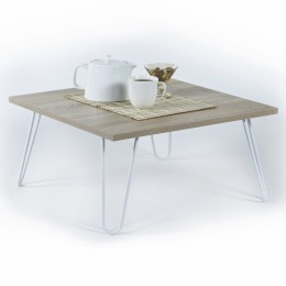 COFFEE TABLE DIANE HM9180.01 SONAMA WHITE 60x60x29Y cm.