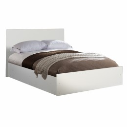 MELAMINE BED FOR MATTRESS 160Χ202cm. WHITE HM2432.03