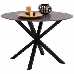 DINING TABLE ROUND SINTERED STONE BLACK METAL LEGS Φ115x75H HM9309.01