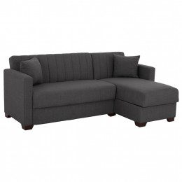 HM3244.03, corner sofa-bed, grey, reversible, 200x133x77cm