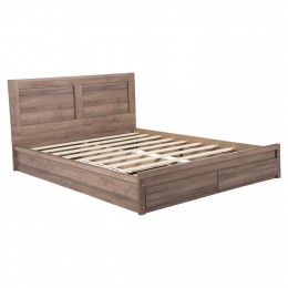 BED CAPRI HM312.12 WITH 2 DRAWERS MELAMINE IN OLD PINE COLOR FOR MATTRESS 150x200cm.