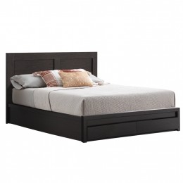 BED CAPRI HM599.11 WITH 2 DRAWERS-MELAMINE IN WENGE COLOR- FOR MATTRESS 140x200cm.