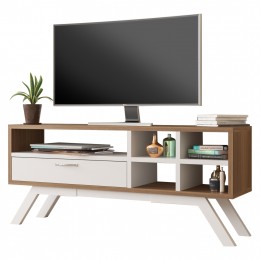 HM9314, TV furniture CRONOS, walnut-white, 110x30x50cm