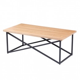 COFFEE TABLE HM9469.01 WITH WOOD VENEER IN NATURAL&RUSTIC STYLE COLOR 120x60x45,5Hcm.