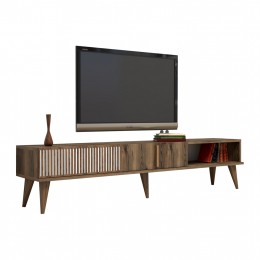 TV STAND HM9512.01 MELAMINE IN WALNUT COLOR 180x35x40Hcm.