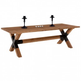 DINING TABLE HM9557 SOLID RECYCLED TEAK WOOD-LEGS WITH METAL 250x100x78Hcm.