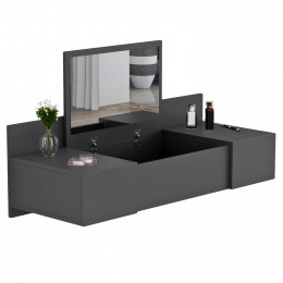 WALL MOUNTED DRESSING TABLE LINDE HM8960.12 MELAMINE IN ANTHRACITE 100x39x33Hcm.