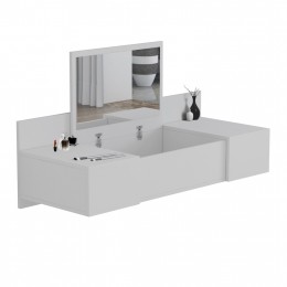 WALL MOUNTED DRESSING TABLE LINDE HM8960.11 MELAMINE IN WHITE 100x39x33Hcm.