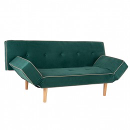 SOFABED CRISPIN HM3027.13 CYPRESS GREEN VELVET-FOLDING ARMS 178x90x80Hcm.
