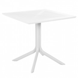 OUTDOOR POLYPROPYLENE SQUARE TABLE HM5930.11 WHITE 80x80x75Hcm.