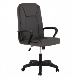OFFICE CHAIR HM1188.10 GREY PU LEATHER 63x70x114Hcm.