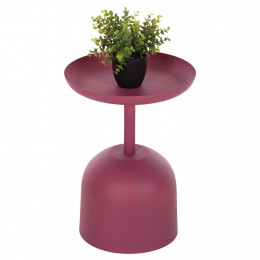 SIDE TABLE ROUND DELBEL HM4262.06 METAL IN PINK Φ36x49Hcm.