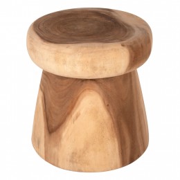 SIDE TABLE ROUND CUPRE HM9793 SOLID SUAR WOOD-NATURAL Φ43x46Hcm.